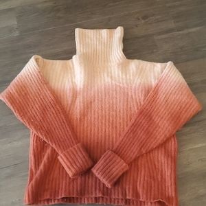 Orange ombre turtleneck sweater